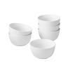 Better Homes & Gardens Round Ribbed Bowls, White Porcelain, Set of 6