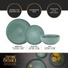 Thyme & Table 12-Piece Stoneware Dinnerware Set, Caspian Green