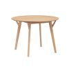 Wooden Dining Table Set,42.01 Inch Modern Simple Design Round Kitchen Table and Fabric Upholstered Dining Chairs for Dining Room, Kitchen