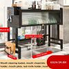 Home with cabinet door kitchen storage rack sink dish tray storage rack Multi-function counter top drain rack